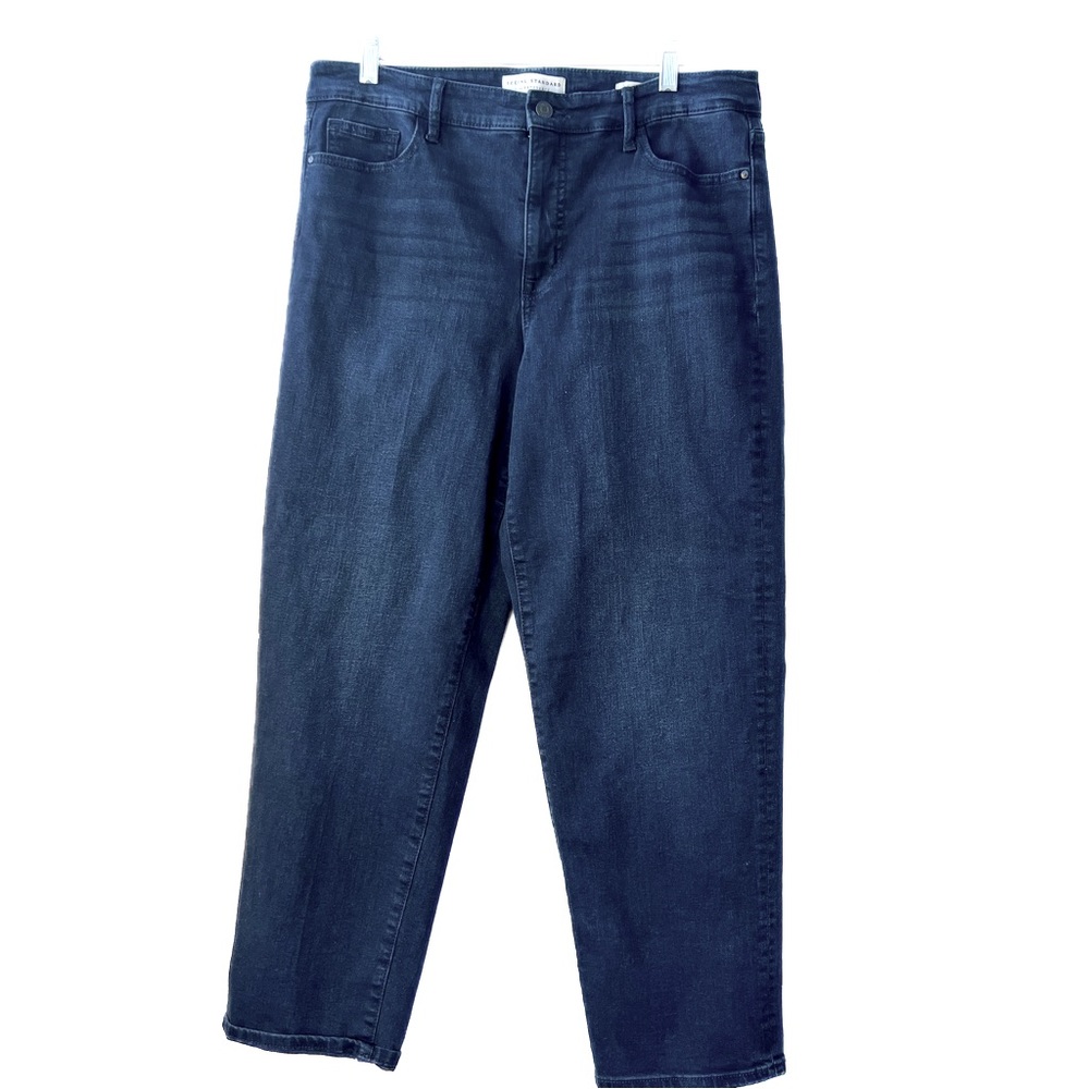 SOCIAL STANDARD BY SANCTUARY Jeans Slim Straight Dark Mid Rise Stretch Sz 14/32